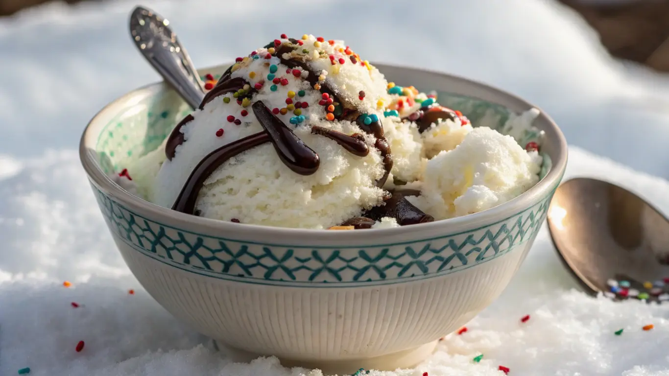 how to make snow cream